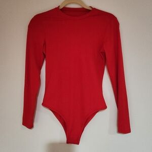 Red long sleeve bodysuit